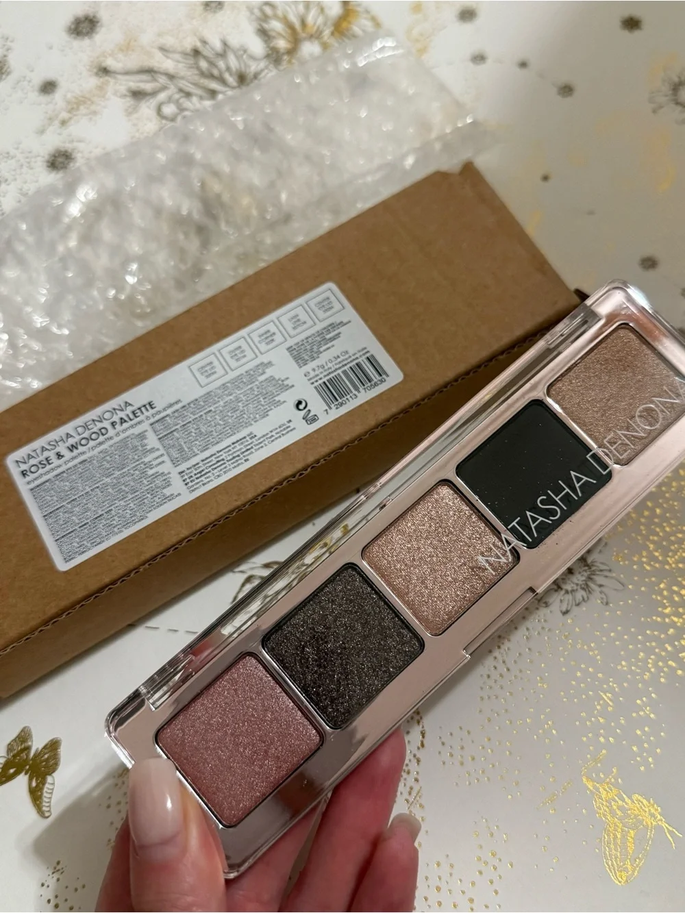 Natasha Denona Rose Wood Mini Eyeshadow - Mauve, Pink, Taupe & Black